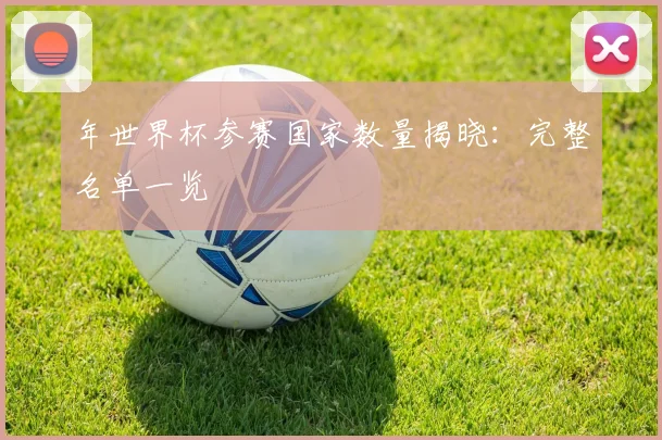 年世界杯参赛国家数量揭晓：完整名单一览